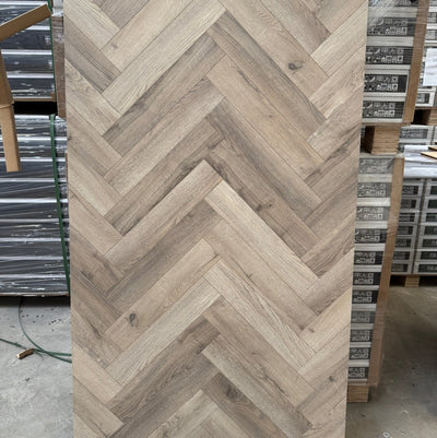 Sample of Rustic Oak Herringbone - Wood Floor Store
